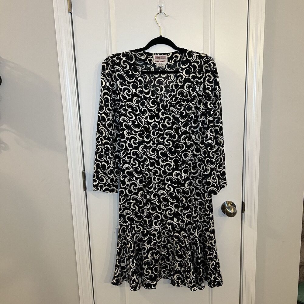 Vintage Maggie London Jeannene Booher Silk Dress Sz 4